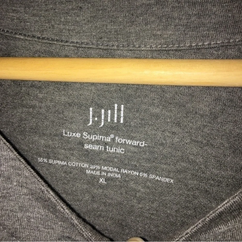 J. Jill Grey Luxe Supima Forward Seam Tunic - Picture 4 of 4